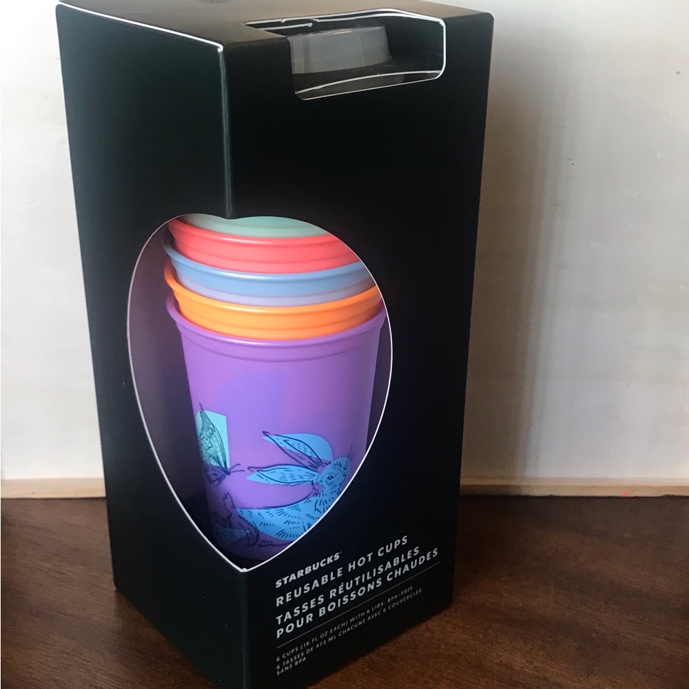 Starbucks Reusable Hot Cups -Pastel with cute bunnies